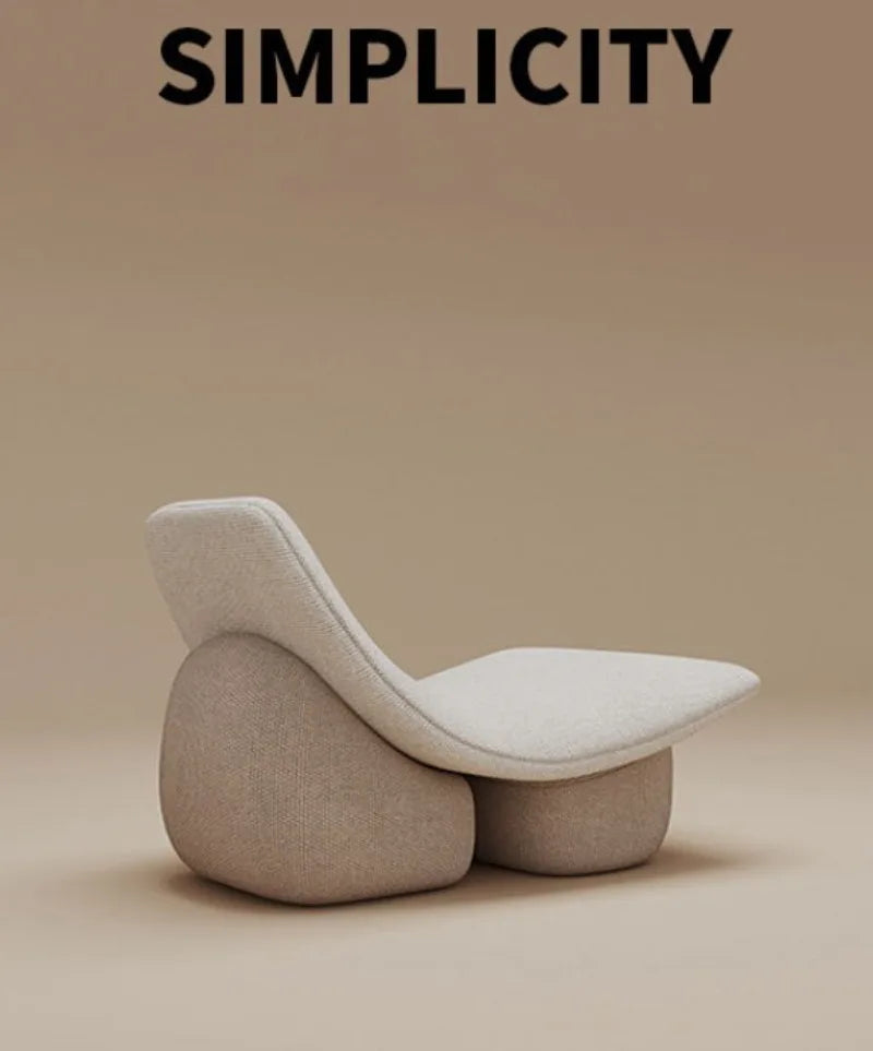 ARCYN™ Modern Arc Sofa | Sculptural Single Fabric Lounge Chair by PurelyhomeDeco