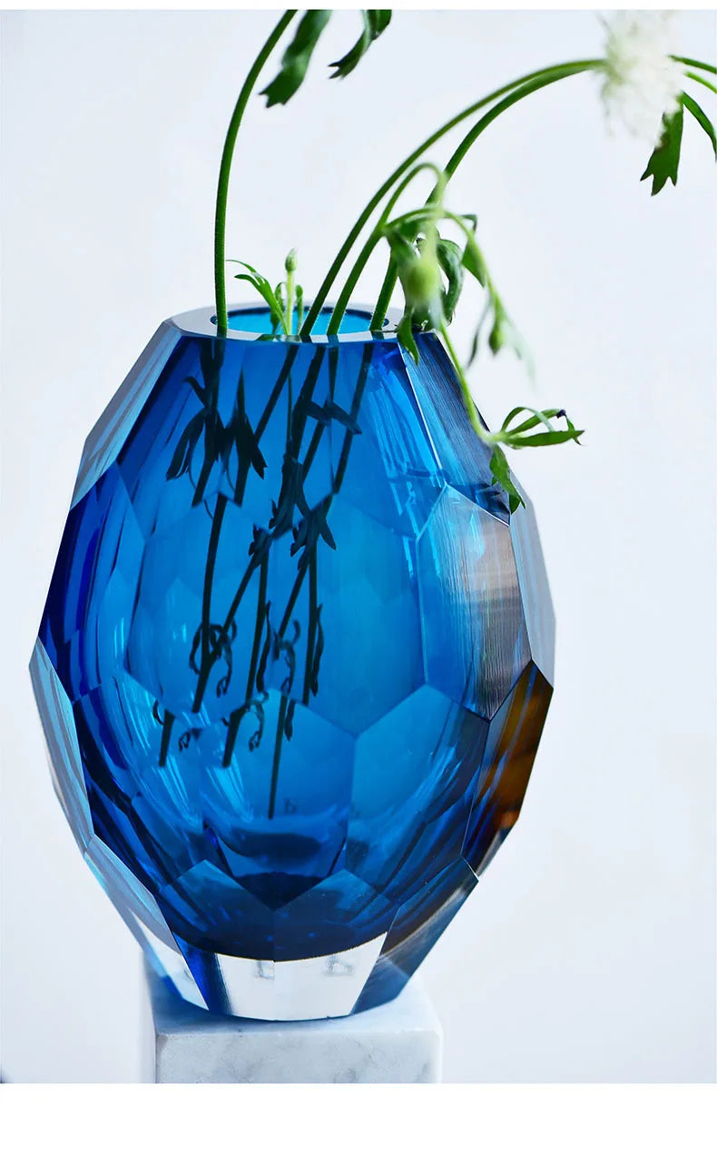 Luxe Angular Glass Vase