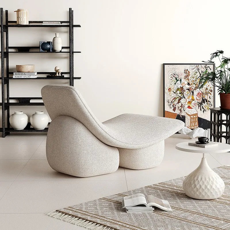 ARCYN™ Modern Arc Sofa | Sculptural Single Fabric Lounge Chair by PurelyhomeDeco