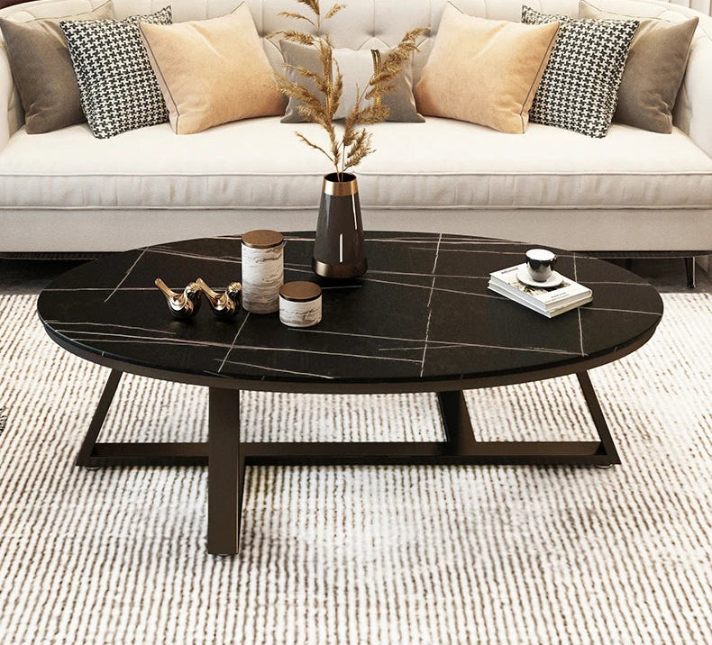 Verona™ Oval Marble Coffee Table – Modern Luxury Living Room Table by PurelyhomeDeco
