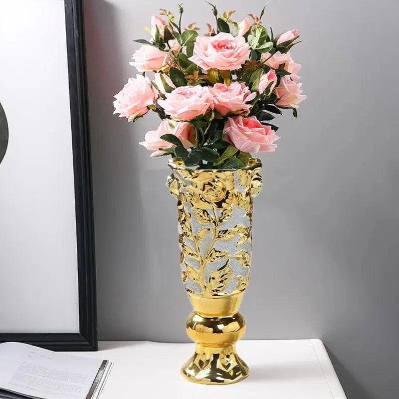 Aurelia Gold Porcelain Vase