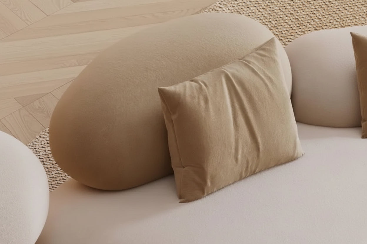 SERÉA™ Cobblestone Curve Sofa | Modern Light Luxury Living Seat