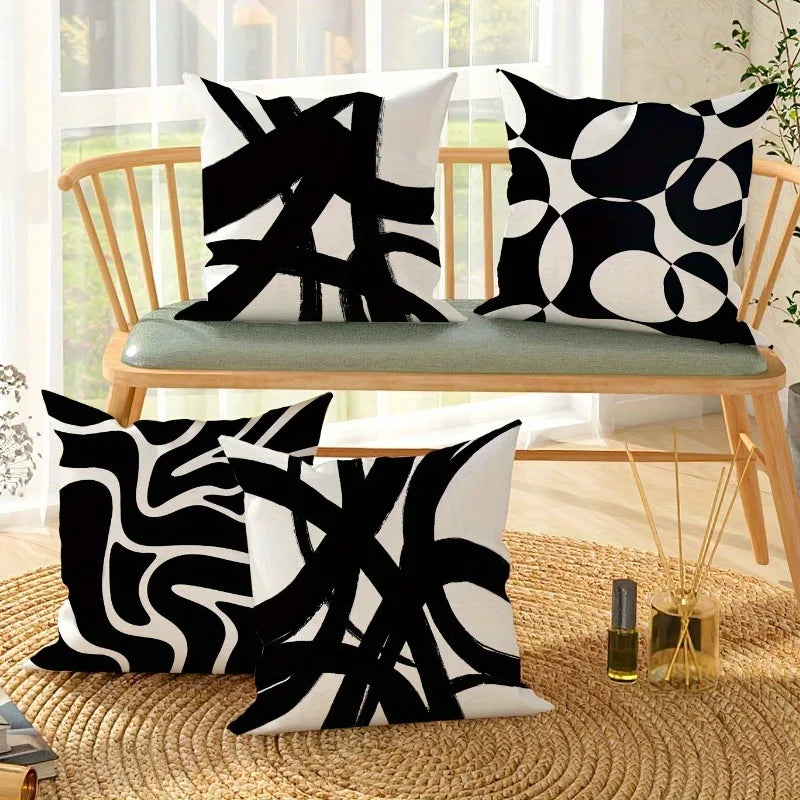 Noir Line Pillow Set