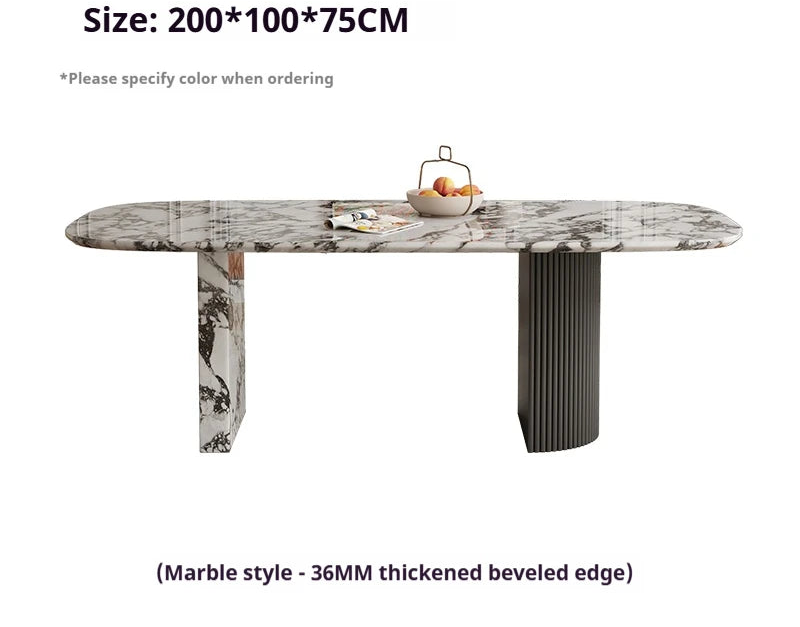 MAISONÉA™ French Cream Marble Dining Table