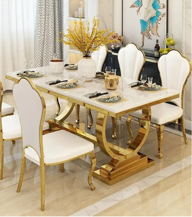 ZANORIA™ Elite Gold Structure Dining Set