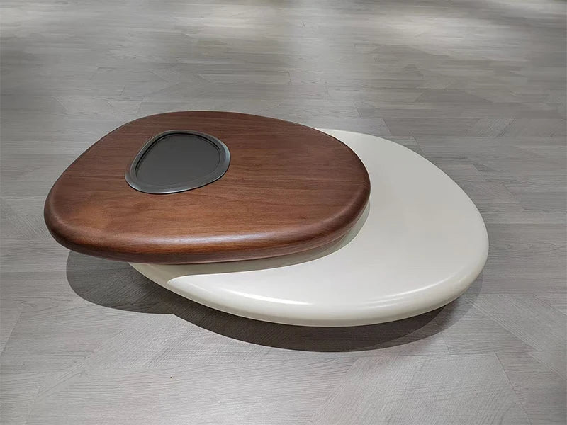 EMBERA™ Rotatable Designer Coffee Table | Sculptural Irregular Wood Centerpiece by PurelyhomeDeco