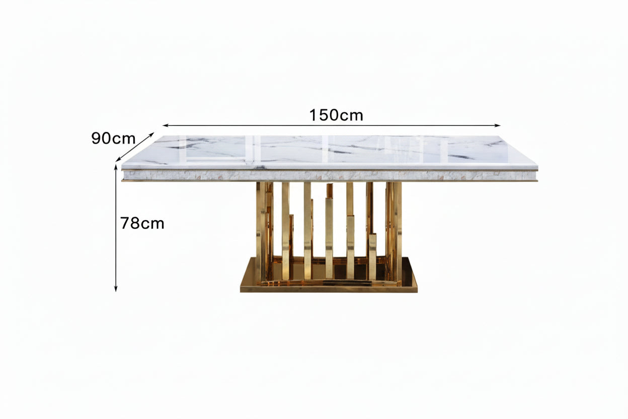 VELORIA™Italian White Marble Dining Set