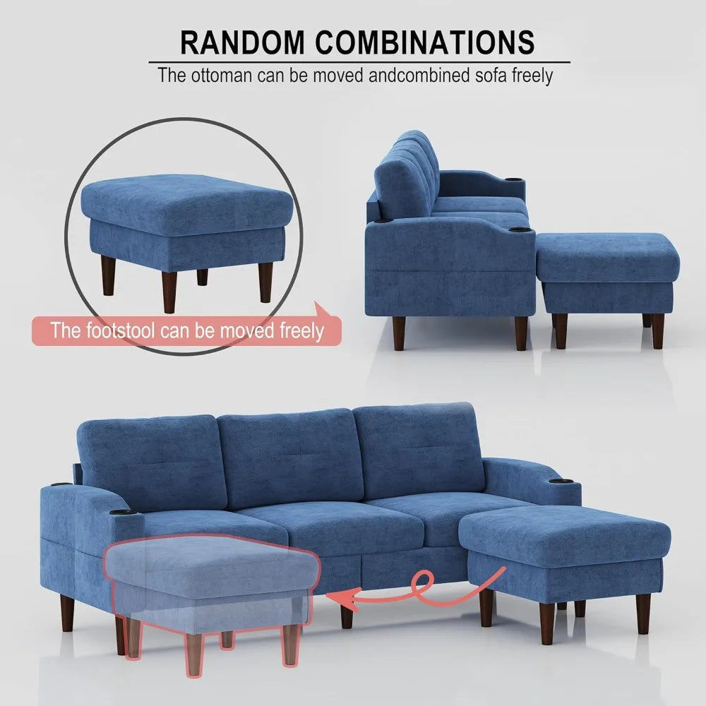 AUREVIO CONNECT™ L-Shape Convertible Sofa by PurelyhomeDeco