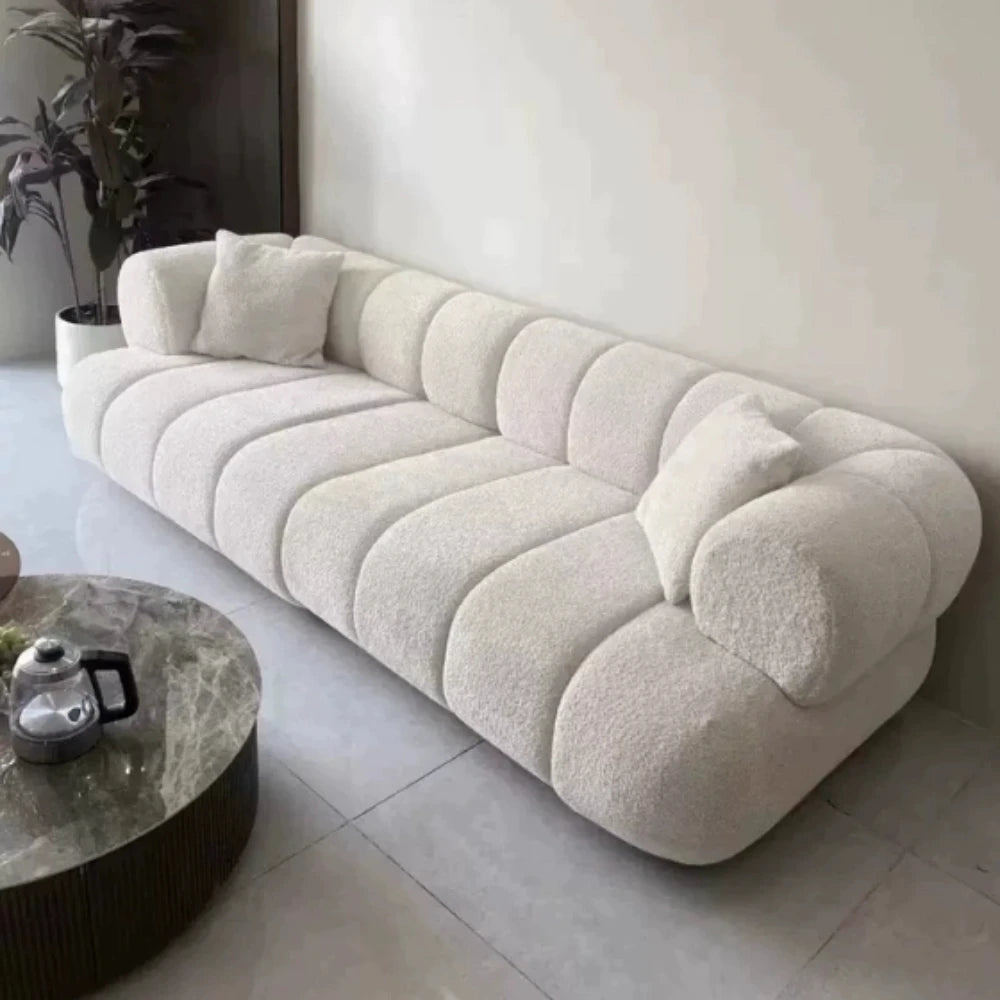 ARCELIA BLANC™ Velvet Cloud Couch | Deep Seat Designer Sofa