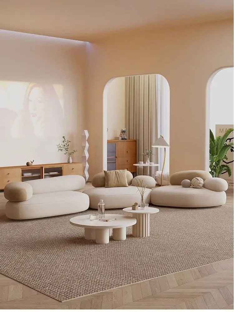 SERÉA™ Cobblestone Curve Sofa | Modern Light Luxury Living Seat