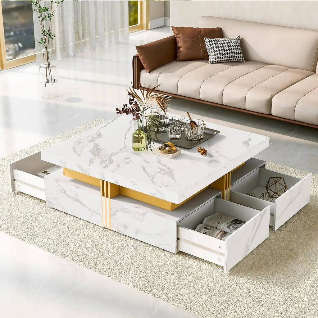 AURUM VAULT™ Modern Square Coffee Table by PurelyhomeDeco