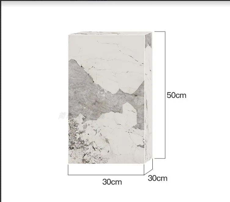 Linea Bulgari Edge Rock Slab Corner Table by PurelyhomeDeco