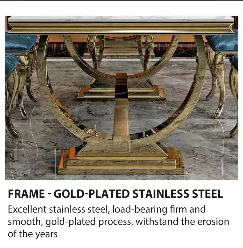ZANORIA™ Elite Gold Structure Dining Set