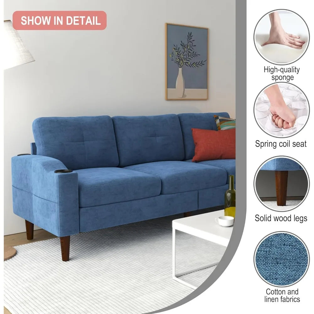 AUREVIO CONNECT™ L-Shape Convertible Sofa by PurelyhomeDeco