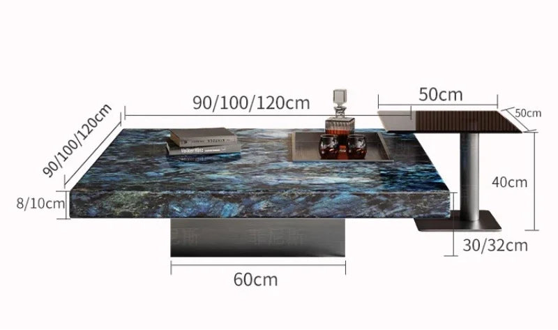 Luce di Mare™ – Nordic Modern Marble Center Table by PurelyhomeDeco