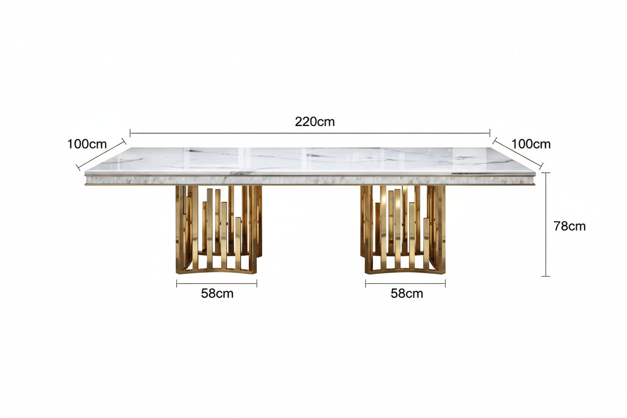 VELORIA™Italian White Marble Dining Set