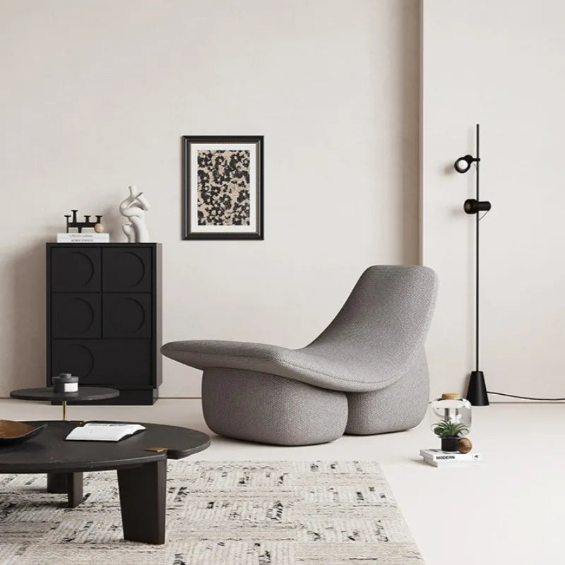 ARCYN™ Modern Arc Sofa | Sculptural Single Fabric Lounge Chair by PurelyhomeDeco