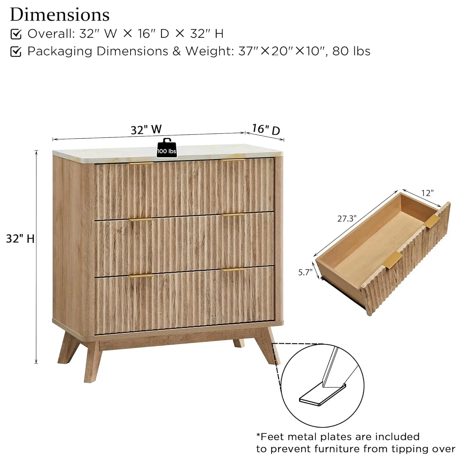 Elysian Customizable Fluted Nightstands Set of 2 by PurelyhomeDeco