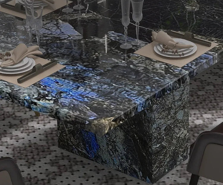 AZURÉA™ Blue Jadeite Marble Dining Set (10-Seater)