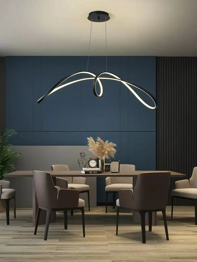 Élan Linea – Modern Minimalist LED Luxury Chandelier | Restaurant · Bedroom · Bar Lighting
