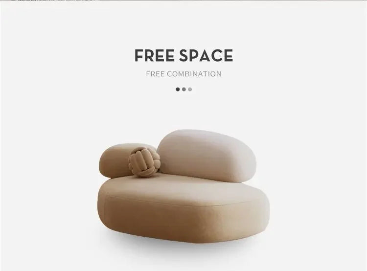 SERÉA™ Cobblestone Curve Sofa | Modern Light Luxury Living Seat