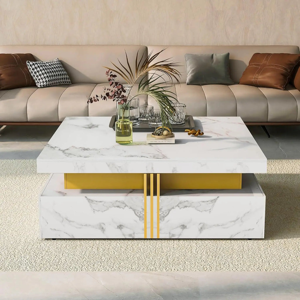 AURUM VAULT™ Modern Square Coffee Table by PurelyhomeDeco