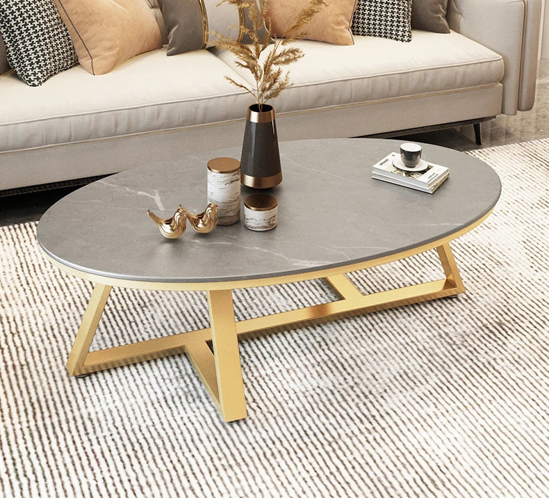 Verona™ Oval Marble Coffee Table – Modern Luxury Living Room Table by PurelyhomeDeco
