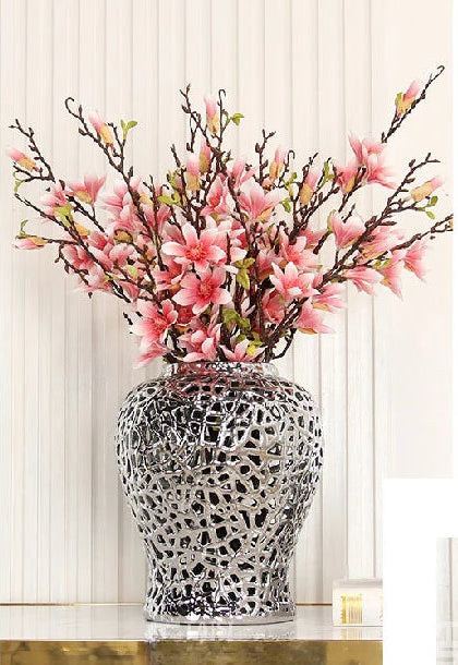 Échelon Gold – Ceramic Hollow Ginger Jar | Luxury Porcelain Home Decoration