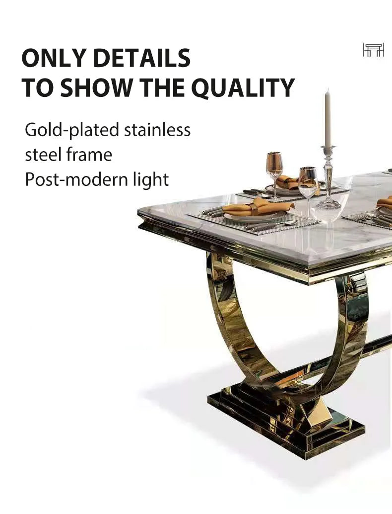 ZANORIA™ Elite Gold Structure Dining Set