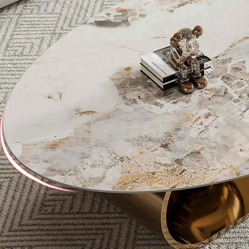 Alba Scultura™ – Designer Irregular White Marble Coffee Table by PurelyhomeDeco