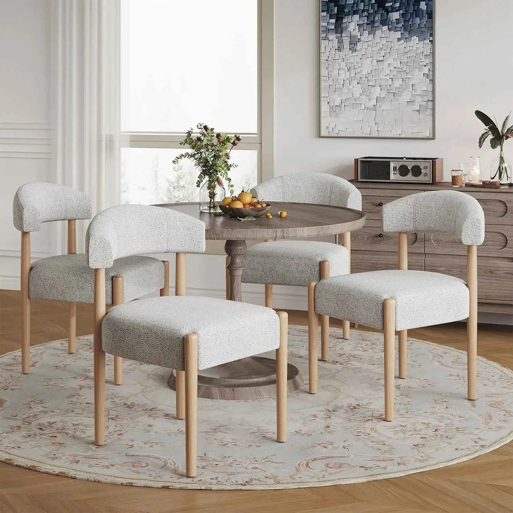 Curvena™ Upholstered Dining Chairs – Set of 4 by PurelyhomeDeco