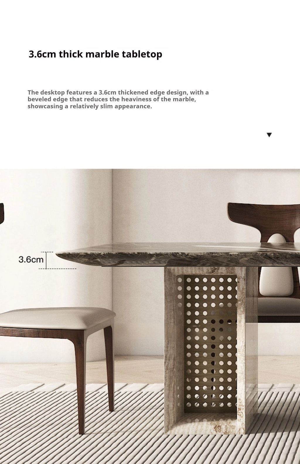 BRAVON™ Venetian Brown Wabi-Stone Dining Set by PurelyhomeDeco