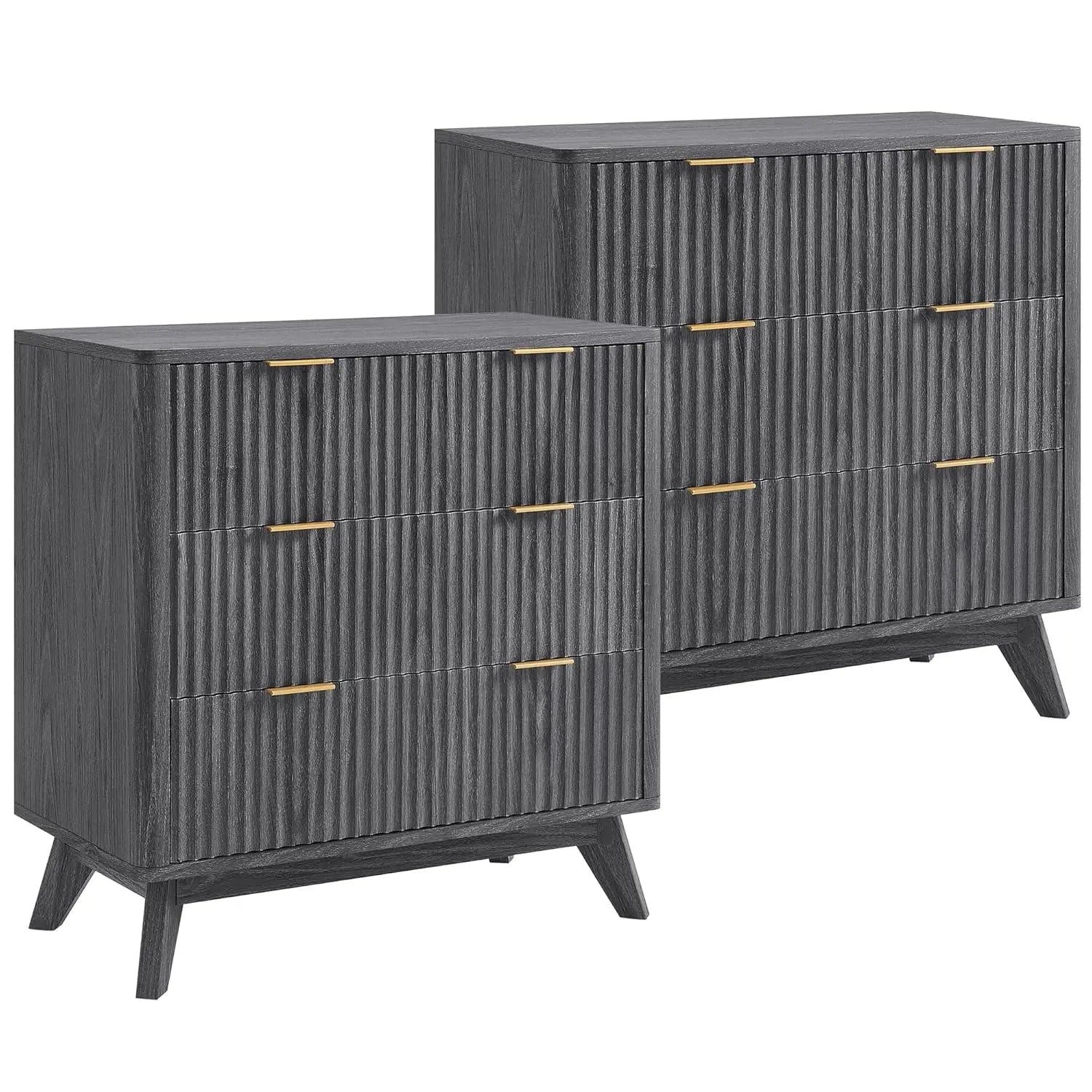 Elysian Customizable Fluted Nightstands Set of 2 by PurelyhomeDeco