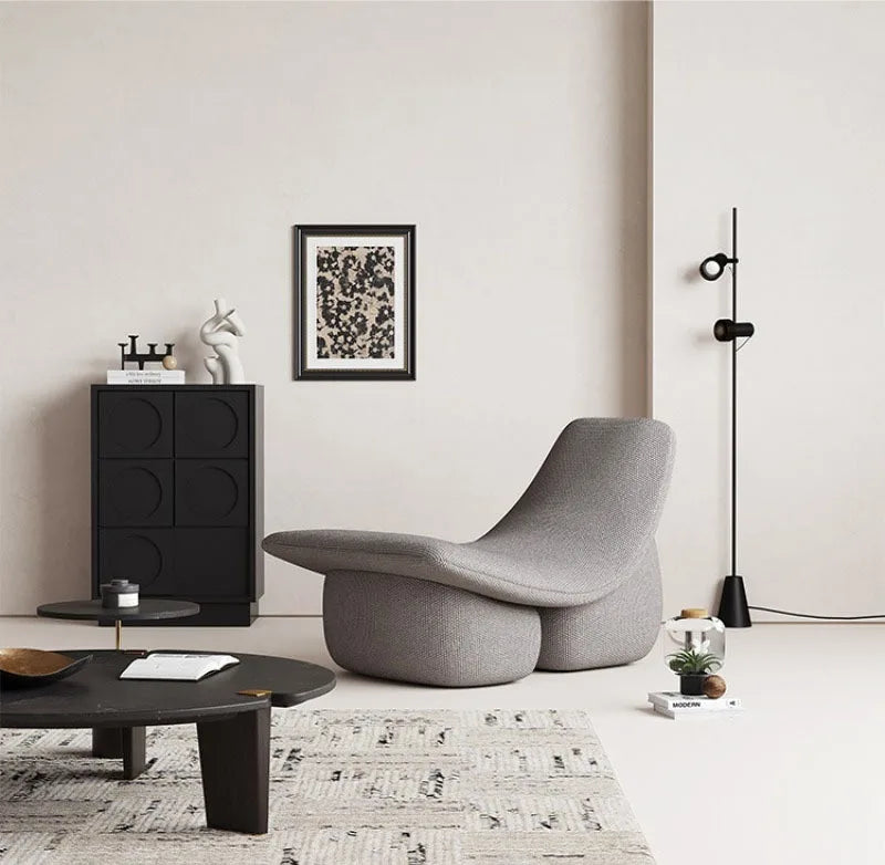 ARCYN™ Modern Arc Sofa | Sculptural Single Fabric Lounge Chair by PurelyhomeDeco