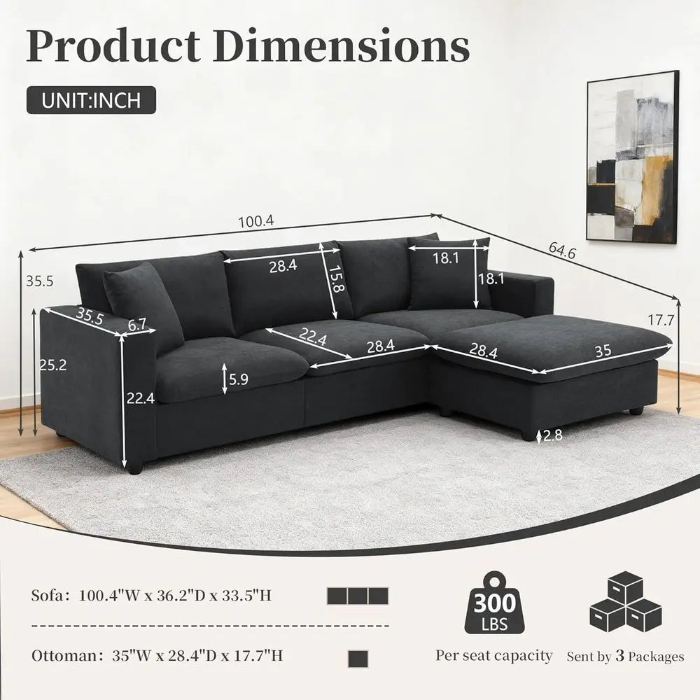 AURELION SHADOW™ Cloud Sectional by PurelyhomeDeco